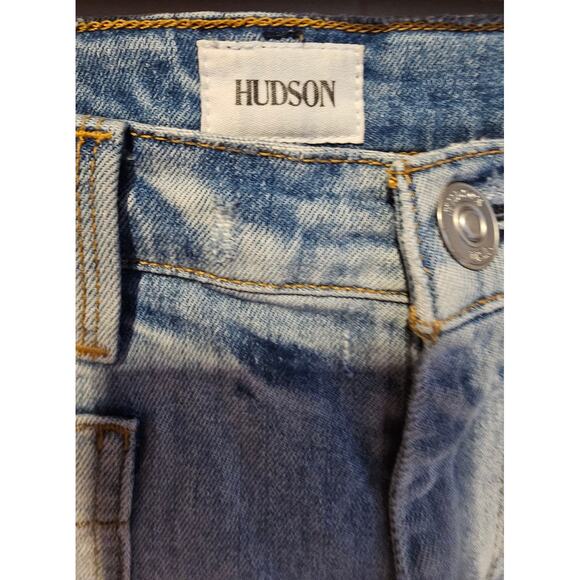 Hudson Holly High Rise Jeans Wide Leg Cropped Relaxed Hem Womens  Sz 25 - Picture 5 of 10